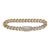10k Yellow Gold 2-3/4 CTTW Natural Diamond Link Bracelet, 7 In For Sale