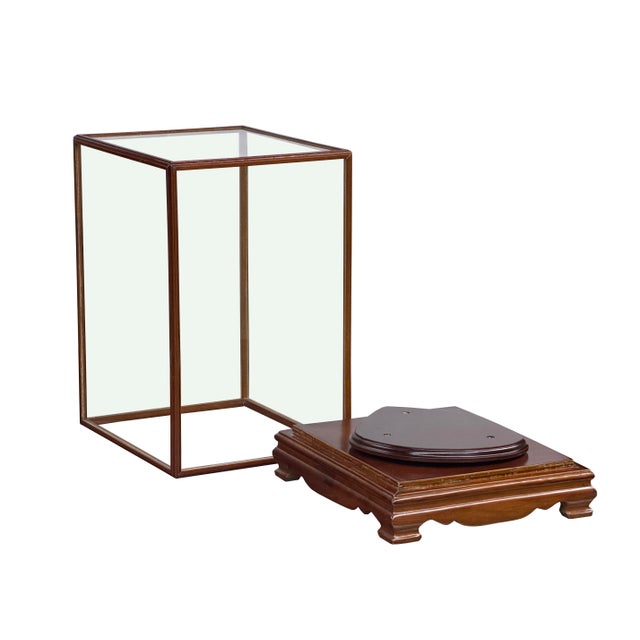 Vintage Glass Transparent Rectangular Shape Cover Display Case For Sale - Image 9 of 9