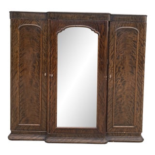Gargantuan 1920s Mahogany Armoire For Sale