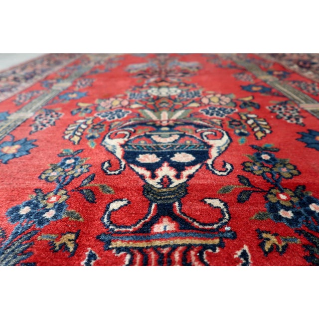 Antique 1920s Persian Kashan Prayer Rug Mihrab Motif 4.4' x 6.6' This magnificent antique Persian Kashan prayer rug,...