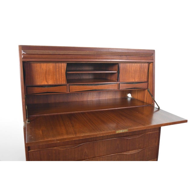 Mid 20th Century Erling Torvits Secretary Desk in Teak #2 For Sale - Image 11 of 11