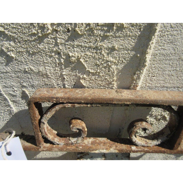Antique Victorian Iron Gate Window Panel Fence Architectural Salvage Door #400 For Sale In Philadelphia - Image 6 of 6