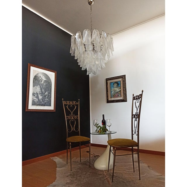 Vintage Italian Murano Chandelier with 57 Glass Rondini, 1990s For Sale - Image 9 of 17