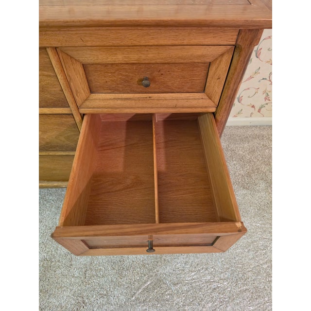 Mid-Century Modern Tomlinson "Sophisticate" Pecan & Butternut Dresser Bachelor's Chest For Sale - Image 13 of 16