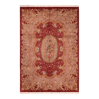 Tradititonal Medallion 1990's Pak-Persian Red/Brown Wool Rug - 6'0'' X 9'2'' For Sale