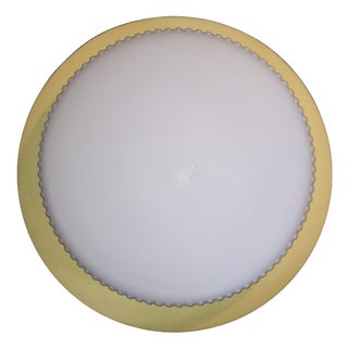 Mid-Century Modern Ceiling Lamp with Yellow Metal Base by Bega, 1960s For Sale