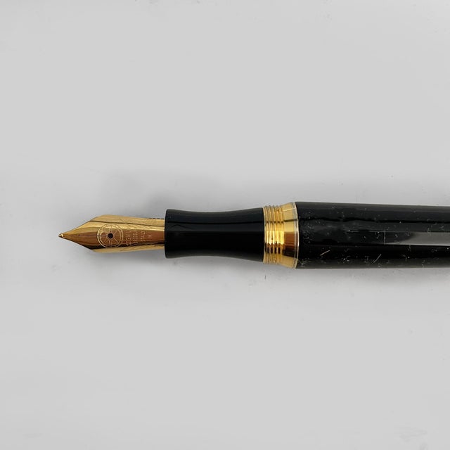 Italian Modern Black Acrylic Gold Metal Fountain Pen Faro by Cleto Munari, 2002 For Sale - Image 4 of 12