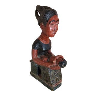 Antique Phemba Yombe Folk Art Maternity Figure Sculpture For Sale