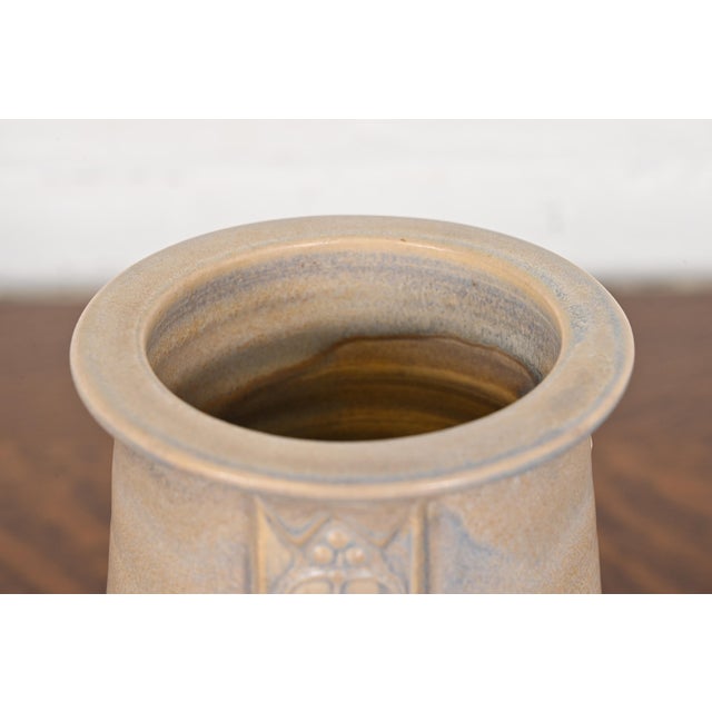 Roycroft Pottery Arts & Crafts Glazed Ceramic Vase For Sale In South Bend - Image 6 of 12