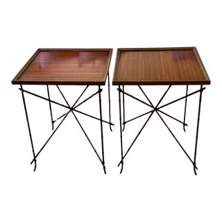 Pair of Modern Hickory Chair Company Side Tables For Sale