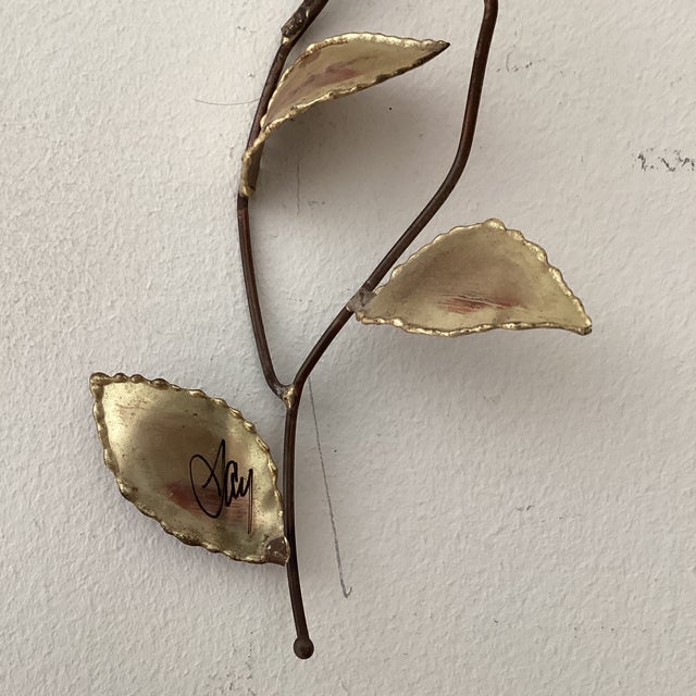1960s Rare Vintage Enameled Floral Wall Sculpture by Curtis Jere Circa 1960s For Sale - Image 5 of 12