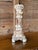 Off-white Vintage Handcrafted Coastal Seashell Encrusted Wood Pedestal Candleholder For Sale - Image 8 of 12