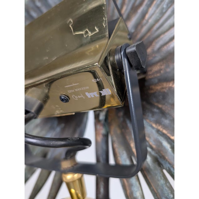 Fan Palm Bronze and Brass Floor Lamp from Valenti, 1970s For Sale - Image 14 of 17