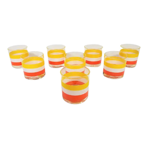 Mid 20th Century Georges Briard Glassware Barware Signed Set of 8