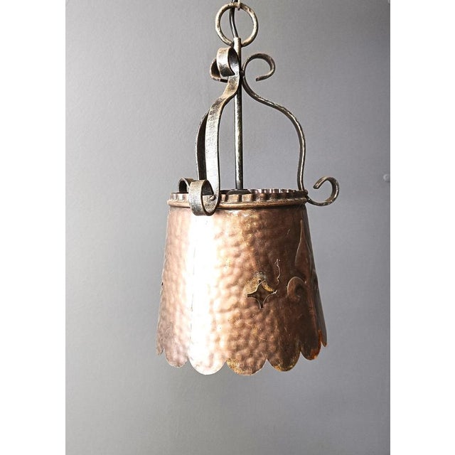 Brutalist Copper Pendant Light, 1970s For Sale - Image 4 of 11
