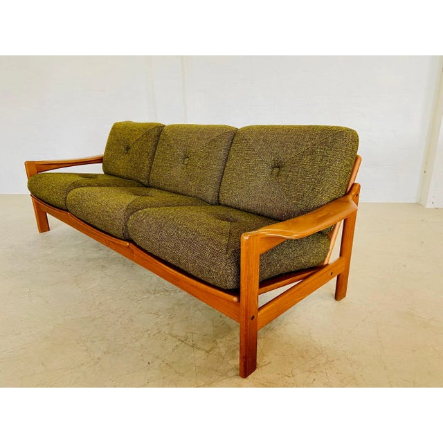 Mid-Century Modern Vintage Danish Three-Seater Sofa by Arne Wahl Iversen, 1960s For Sale - Image 3 of 18