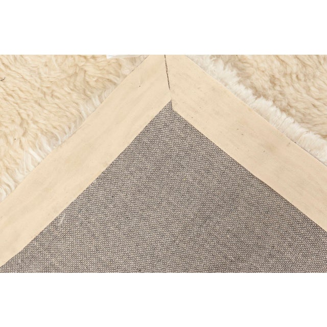 Early 21st Century Modern Moroccan-Inspired Ivory Wool Runner by Doris Leslie Blau For Sale - Image 5 of 5