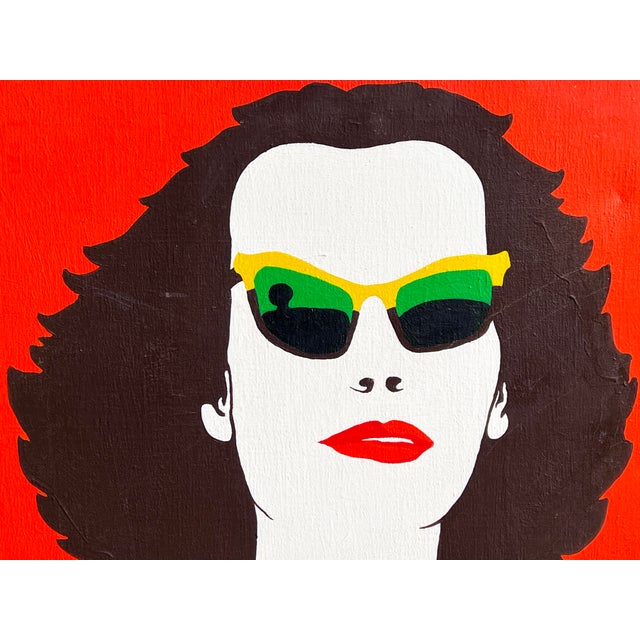 Instantly iconic, this 1973 Pop Art painting by Sarah Senter Thompson radiates vintage glamour and bold confidence....