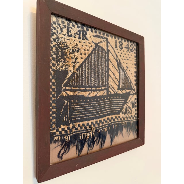 Antique Textile Fragment, Framed For Sale - Image 4 of 8