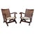 Pair of Mid 20th Century Walnut, Caned Back Fireplace Low Armchairs For Sale - Image 15 of 18