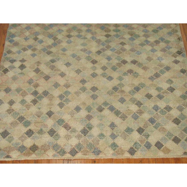 Mid-Century Modern 1940s Turkish Deco Rug For Sale - Image 3 of 18