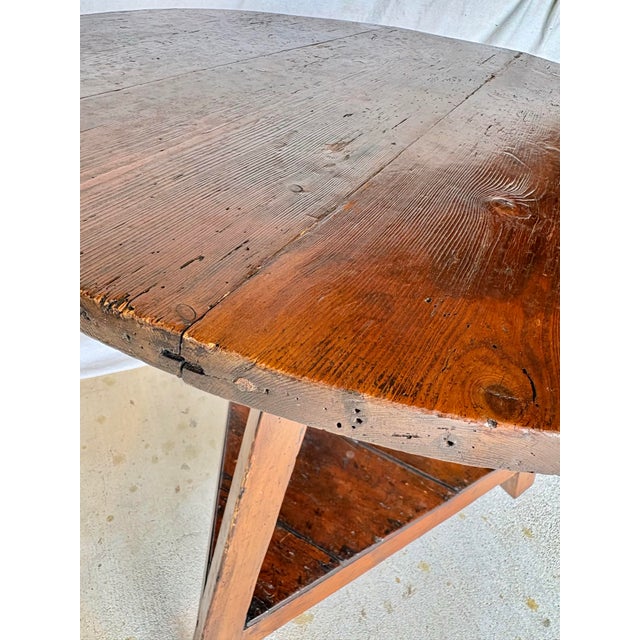 Brown 19th Century English Pine Cricket Table For Sale - Image 8 of 12