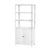White Nora 32 in W. x 72 in. H Wood 3- Tier Etagere Bookcase, White For Sale - Image 8 of 8