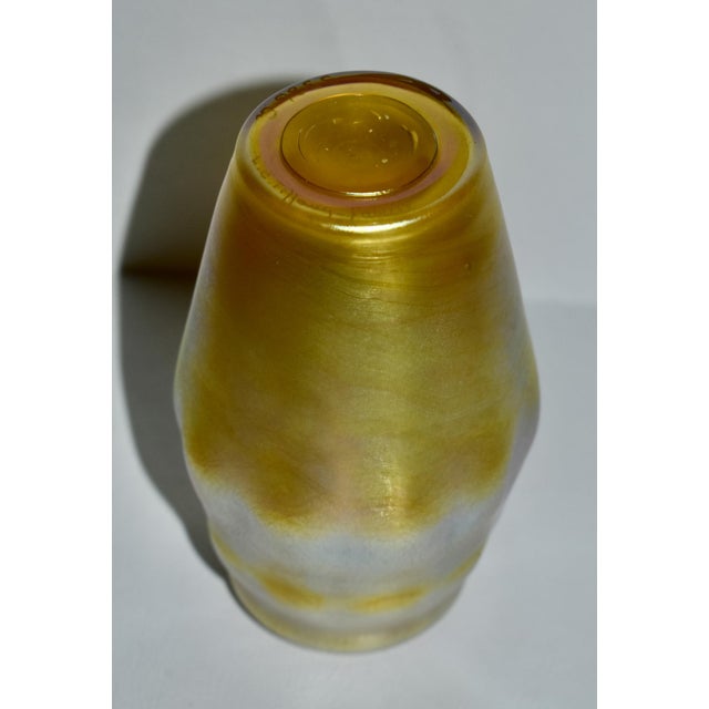 Antique l.c. Tiffany Favrile Art Glass Vase For Sale - Image 10 of 13