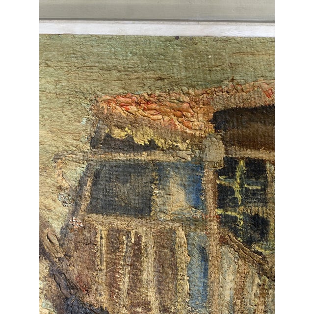 Mid 20th Century Mid 20th Century Original Framed Oil Painting on Board For Sale - Image 5 of 11