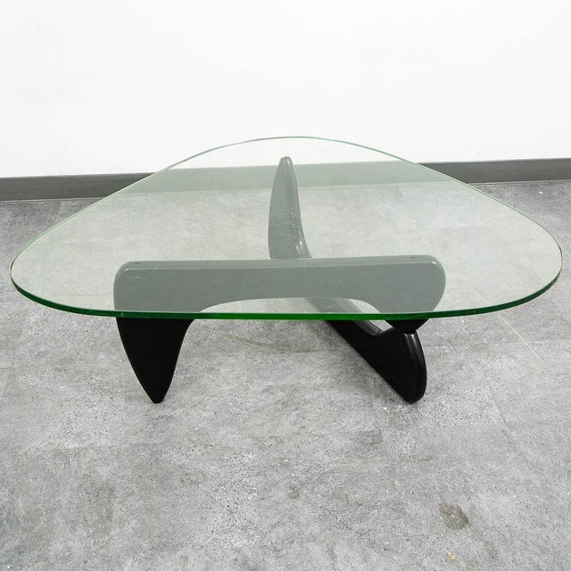 1960s Mid Century Modern Coffee Table Isamu Noguchi Herman Miller Black 50 Inch MCM For Sale - Image 5 of 12