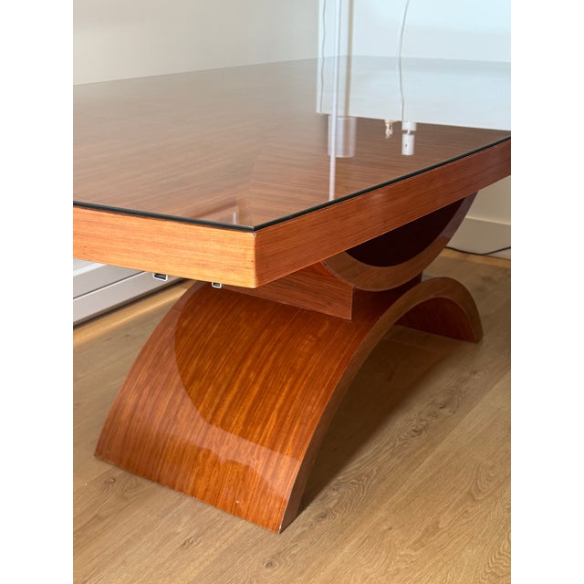 Art Deco Late 20th Century Postmodern Dining Table Attr. P. Costantini (With Leaves) For Sale - Image 3 of 12