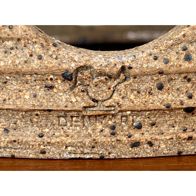 Mid-Century Modern Danish Studio Pottery Candleholder and Vase by Kate and Klaus Friederichsen for Finke Keramik, 1970s, Set of 2 For Sale - Image 14 of 17