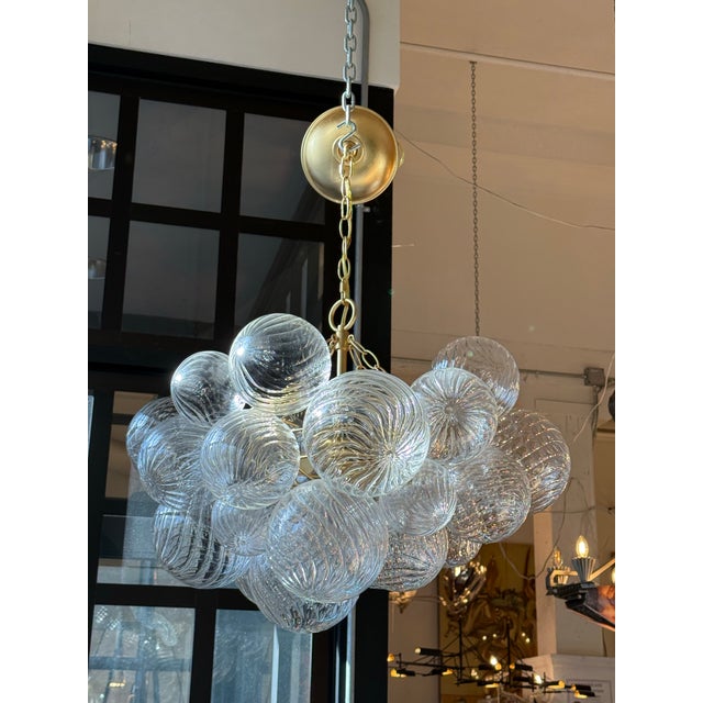 Visual Comfort Julie Neill for Restoration Hardware Talia Round Chandelier, Gilt For Sale - Image 4 of 12