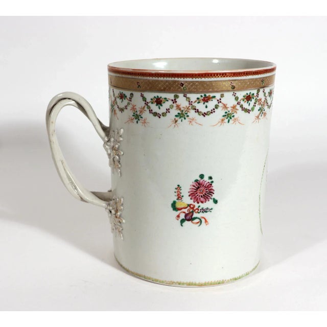 Ceramic Chinese Export Porcelain Set of Graduated Famille Rose Tankards For Sale - Image 7 of 13