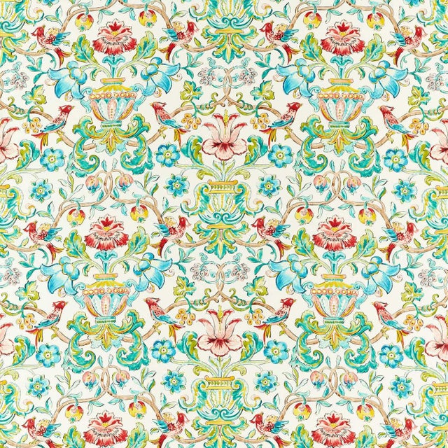 Zoffany Pompadour Print Fabric in Multi - a Sample For Sale