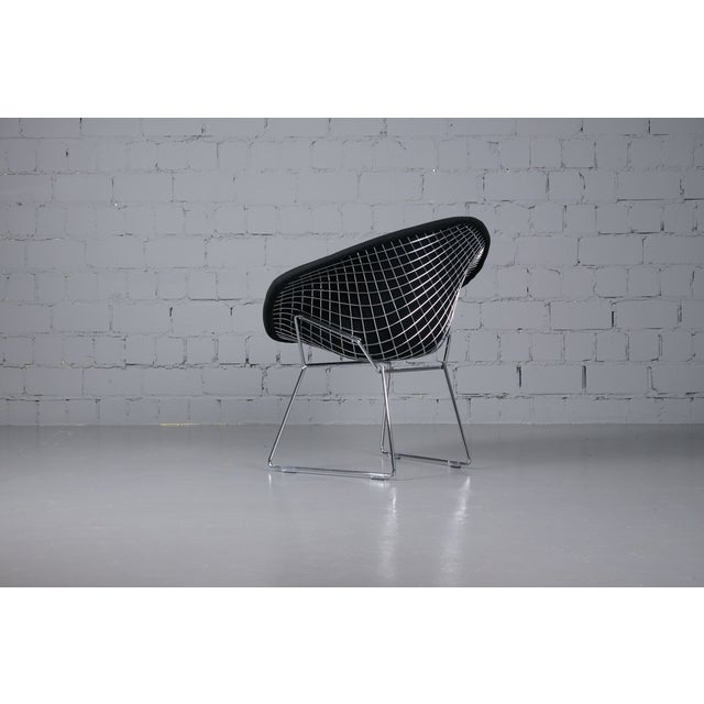 Metal Model 421 Diamond Armchair with Black Full Cover by Harry Bertoia for Knoll International, 1970s For Sale - Image 7 of 14