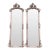 Late 20th Century Rococo Silver Leaf Wood Floor Mirrors, Pair For Sale
