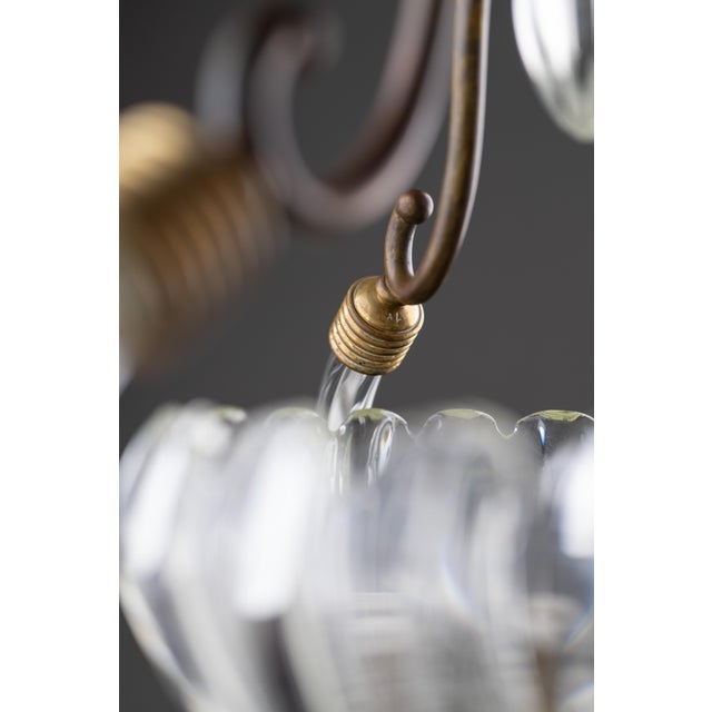 Art Deco Murano Glass Chandelier from Barovier and Toso, 1930s For Sale - Image 8 of 14