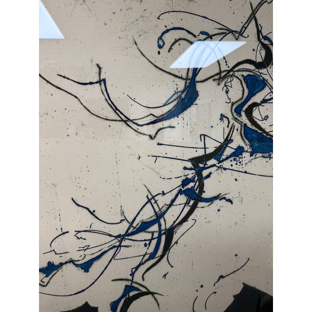 Framed Abstract Aquatint Etching, Artist Yannick Ballif For Sale - Image 9 of 9