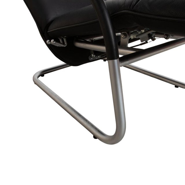 Fino Leather Armchair in Black with Manual Reclining Function by Franz Fertig For Sale - Image 11 of 18