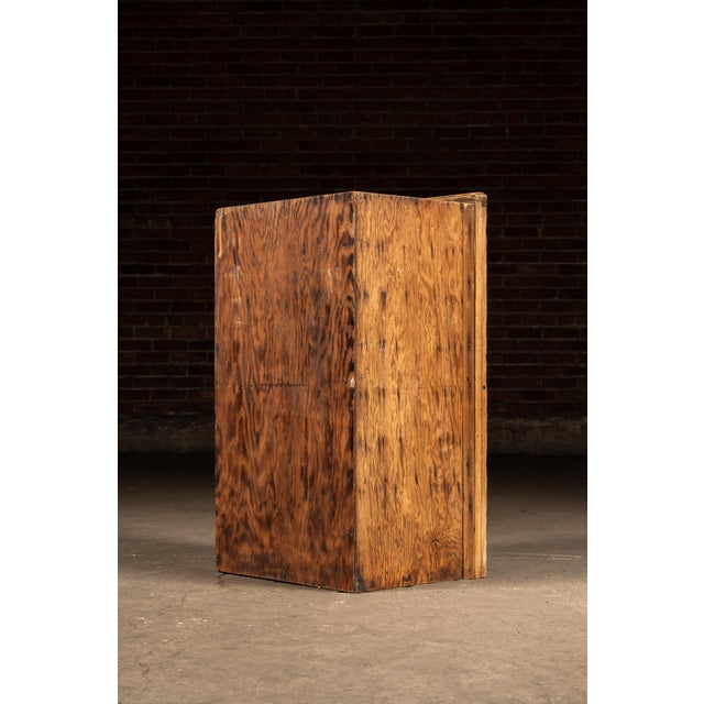 Early 20th Century Primitive Six-Drawer Rustic Wooden Workshop Cabinet For Sale In Chicago - Image 6 of 9
