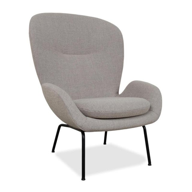 Set of Model 594 Lounge Chair and Ottoman in Grey Upholstery from Rolf Benz For Sale - Image 4 of 18