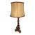 Mid-20th to Late Century Turned Candlestick Table Lamp With Brass Accents For Sale