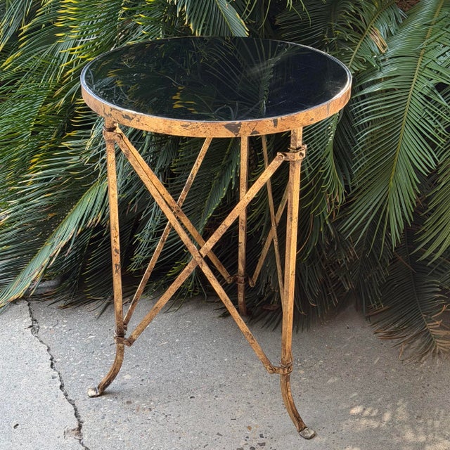 Gold Late 20th Century Maison Jansen Style Gilt Drinks Table - Newly Painted For Sale - Image 8 of 12
