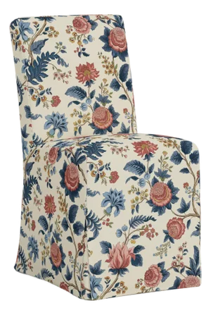 Andrea Slipcover Dining Chair in Dusty Blue Tree of Life