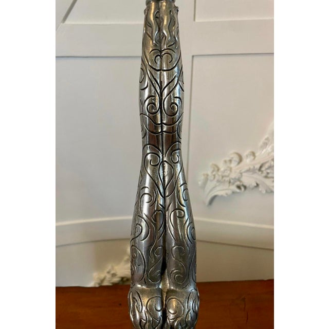 Antique Art Deco Silver Plated Candlesticks, 1930, Set of 2 For Sale - Image 15 of 18