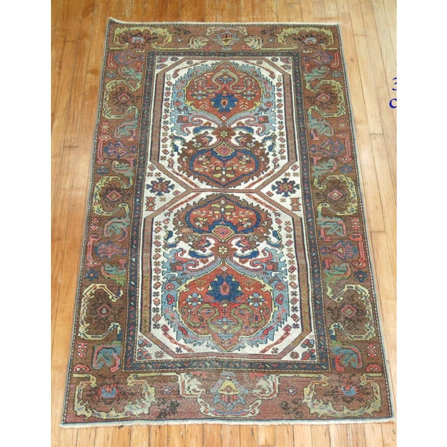 Rustic Zabihi Collection Persian Malayer Hamadan Rug For Sale - Image 3 of 7
