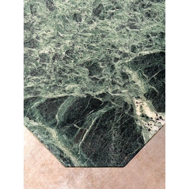 1970s Italian Verde Alpi Marble Coffee Table For Sale - Image 9 of 16