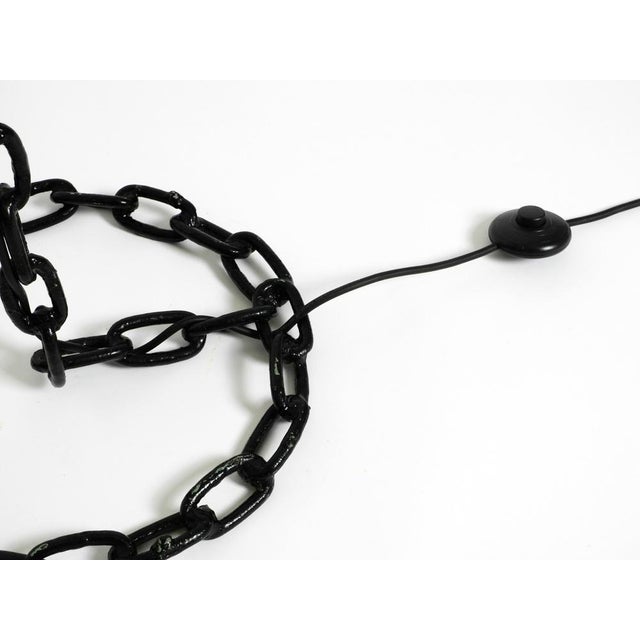 Brutalist Welded Black Chains Floor Lamp in the style of Franz West, 1970s For Sale - Image 11 of 13