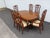 This classic Set of Dining Table, two leaves, and Six Chairs is made of wood, solid wood, mahogany, cherry, veneer, flame...